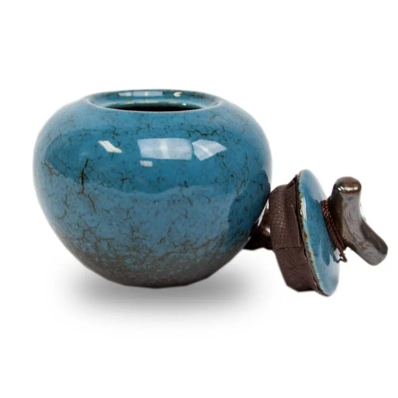Turquoise Ceramic Keepsake Urn