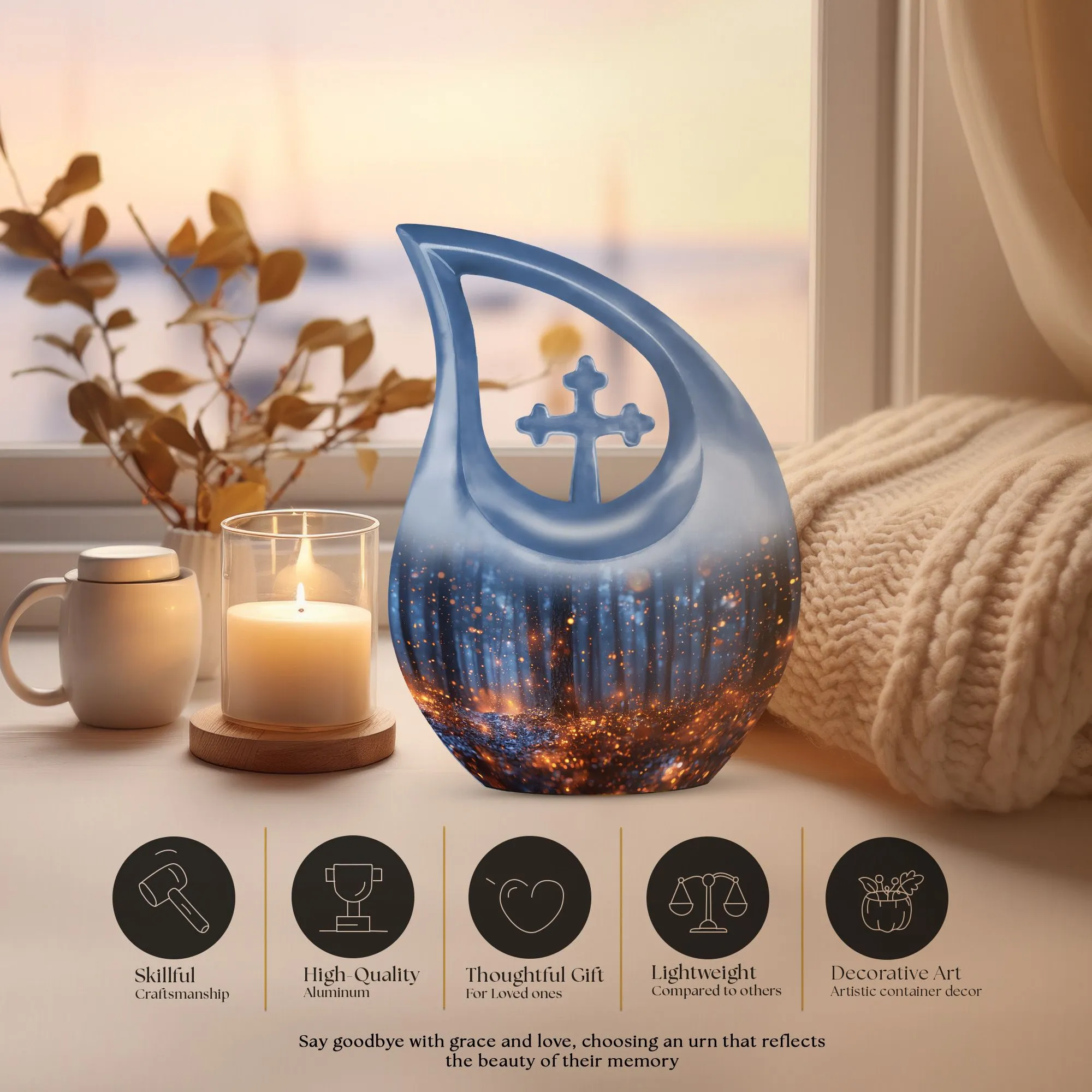 Twilight Forest Urn : Personalized Small Cremation Urn