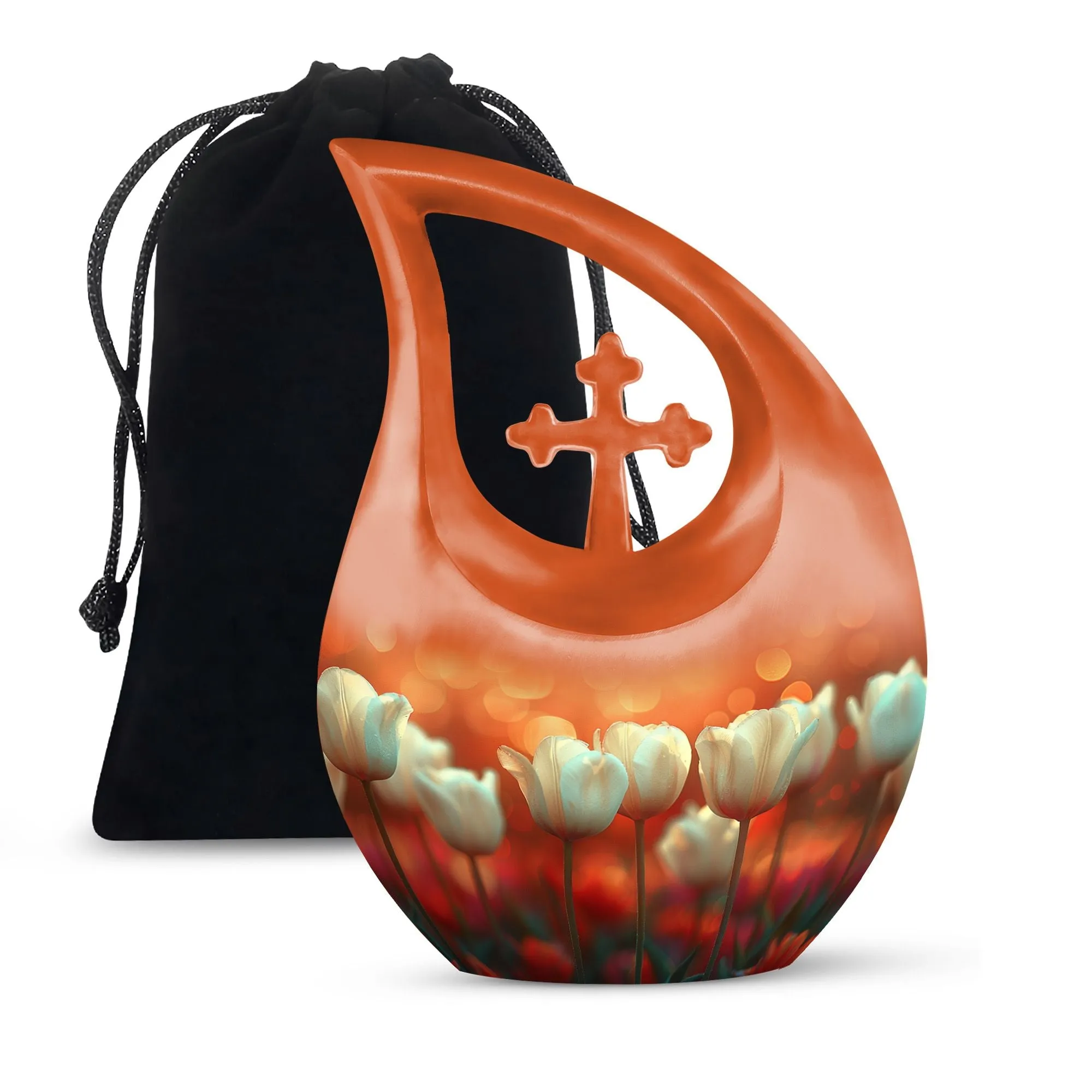 Twilight's Tender Blooms Memento Urn - A Sacred Tribute