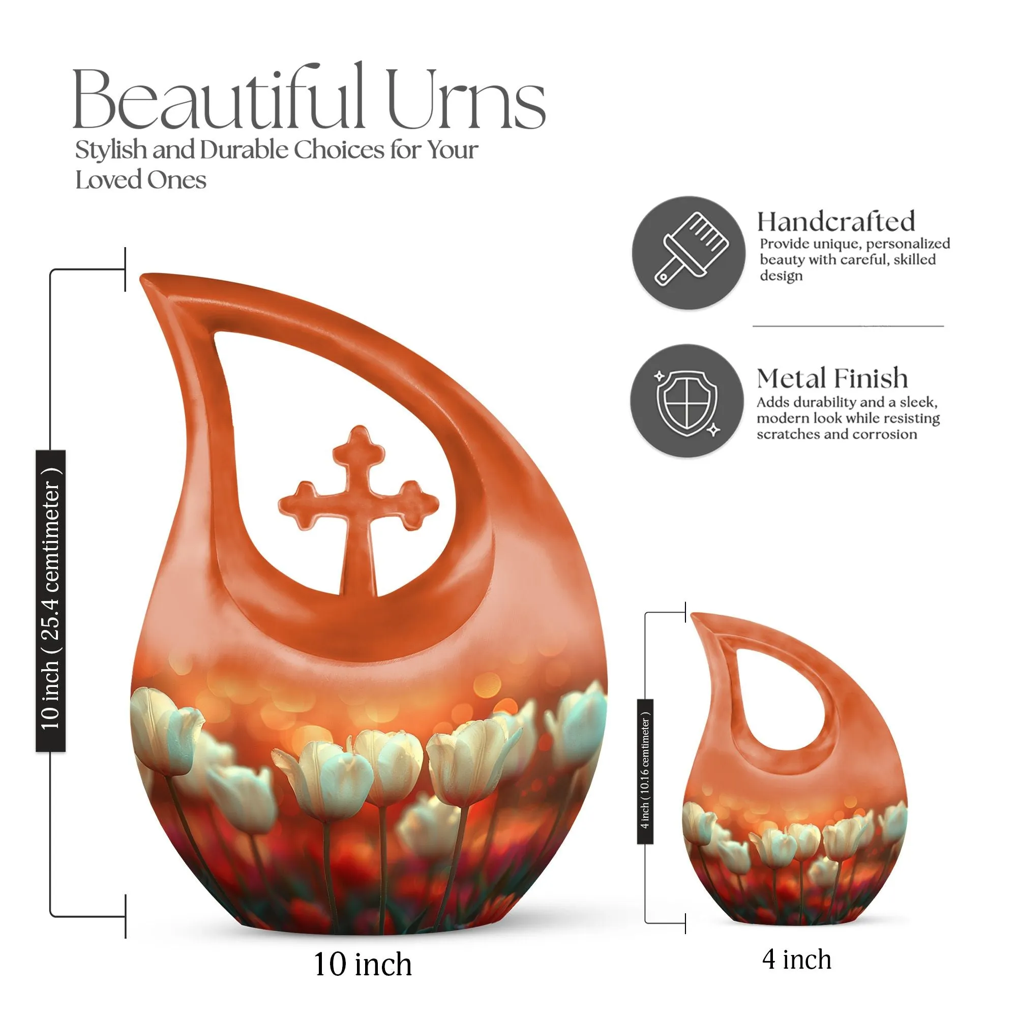 Twilight's Tender Blooms Memento Urn - A Sacred Tribute