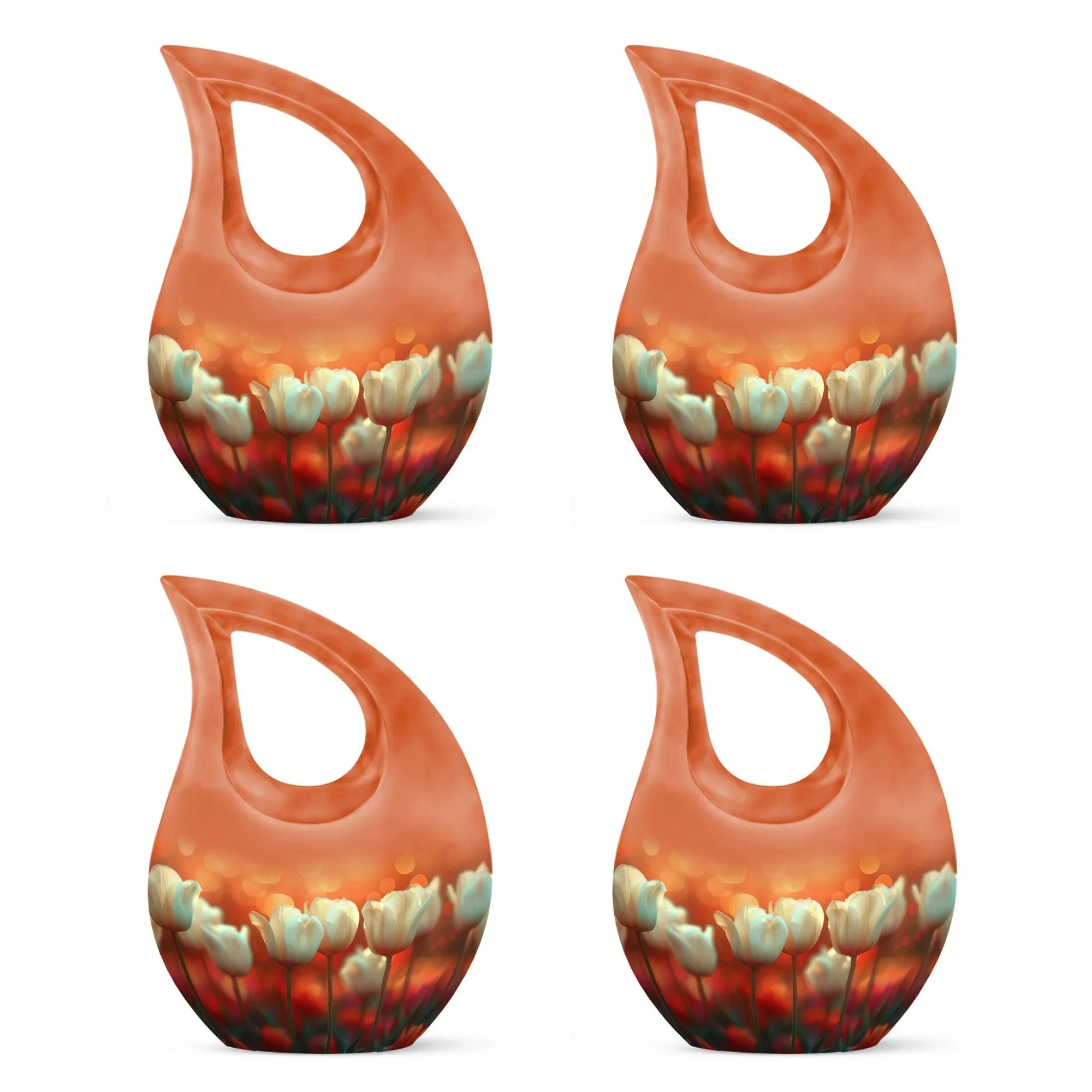 Twilight's Tender Blooms Memento Urn - A Sacred Tribute