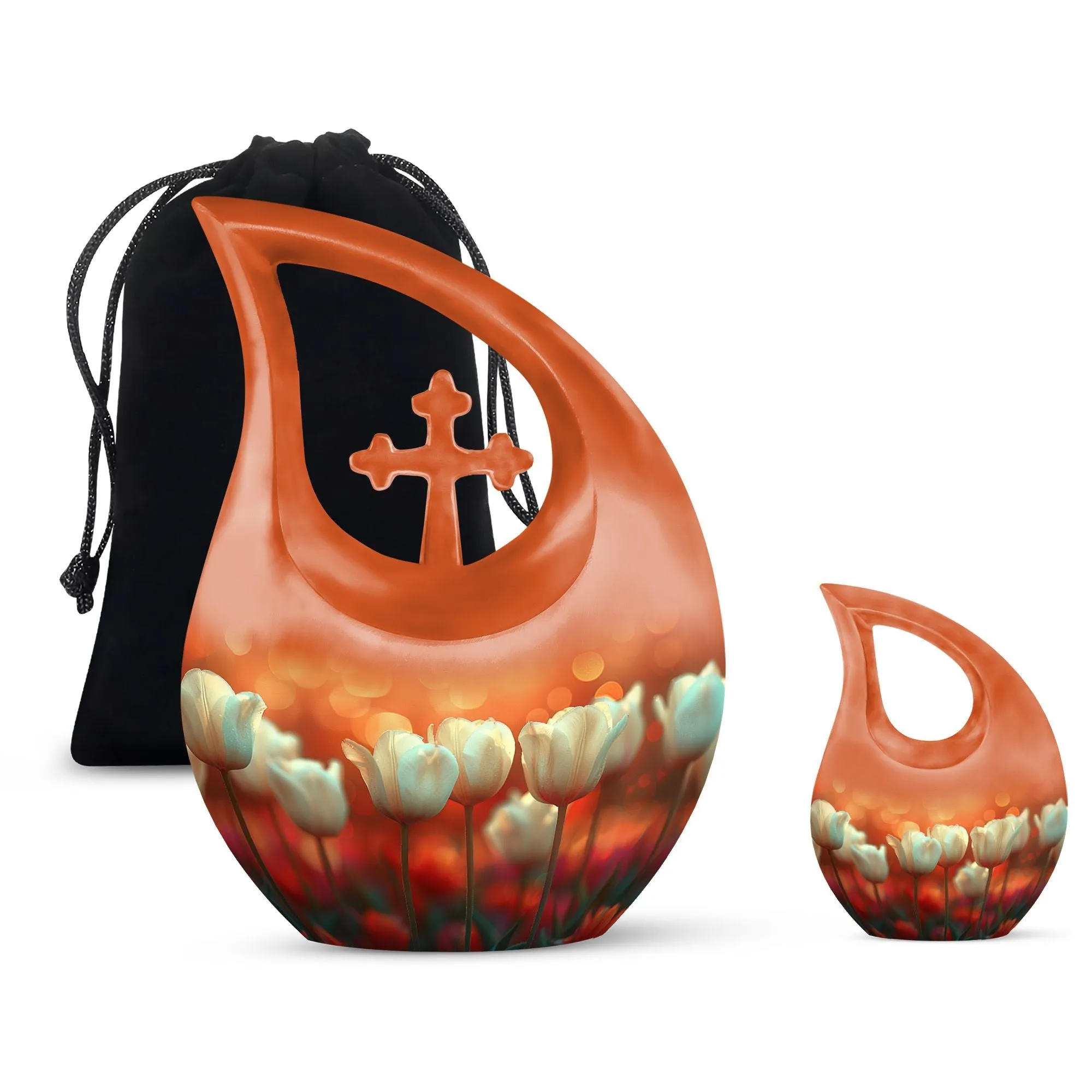 Twilight's Tender Blooms Memento Urn - A Sacred Tribute