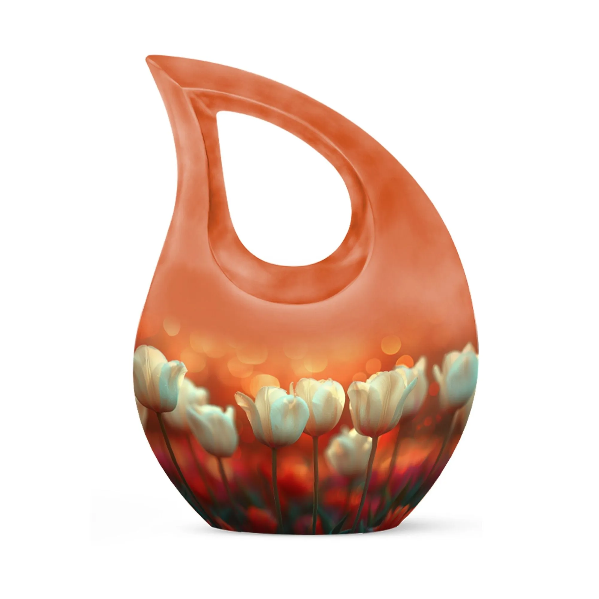 Twilight's Tender Blooms Memento Urn - A Sacred Tribute