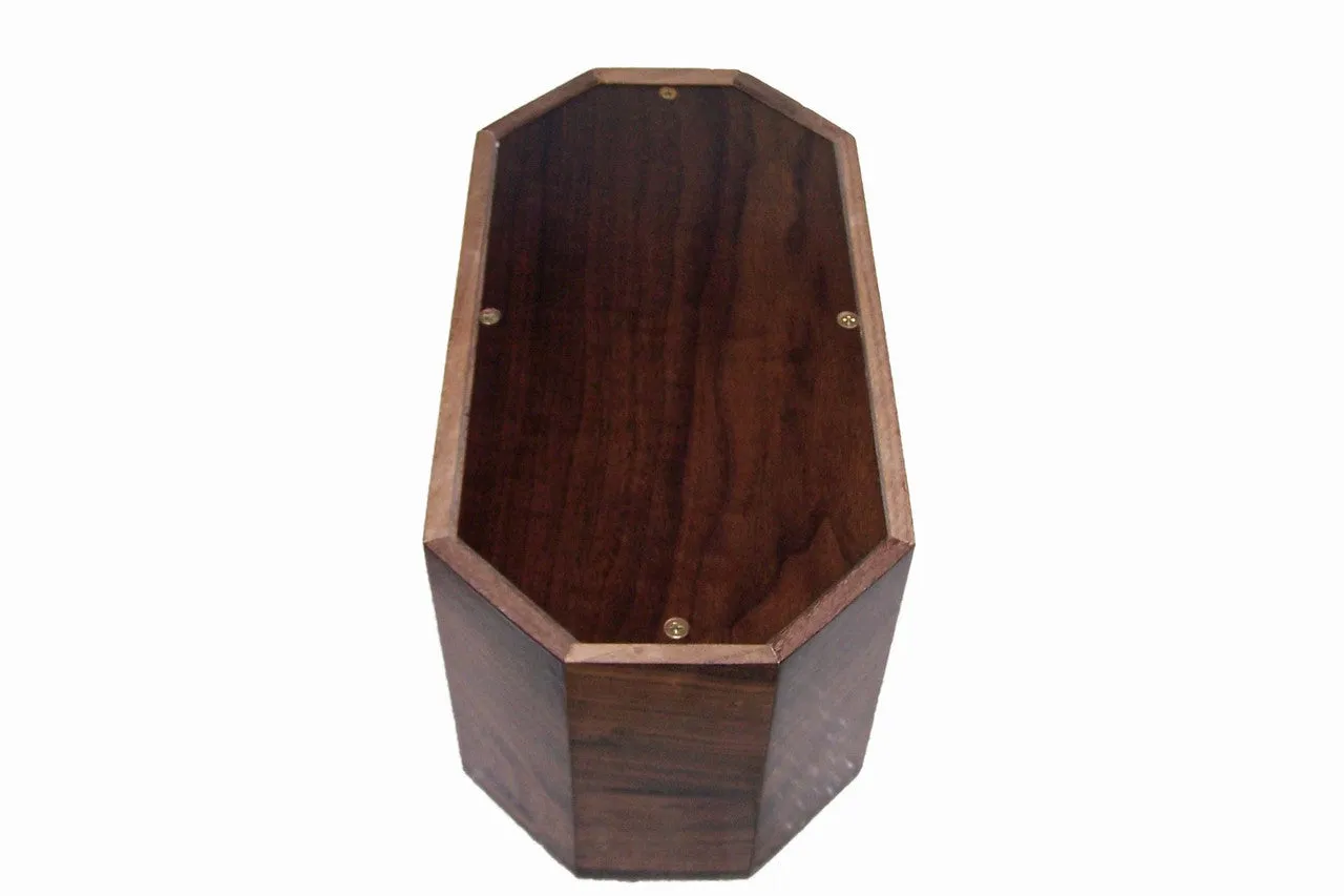 Walnut Companion Urn with Cross Inlay