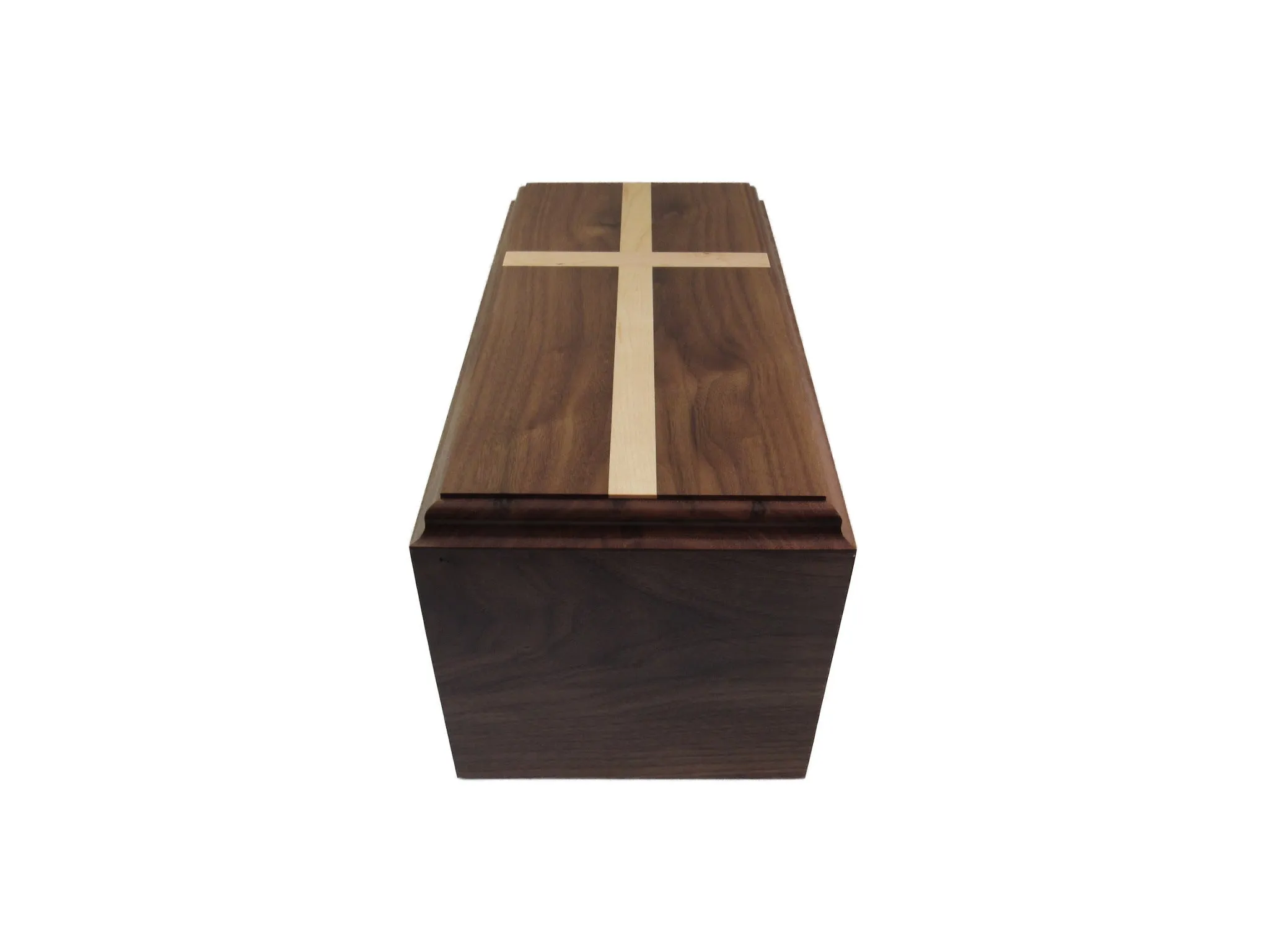 Walnut Companion Urn with Cross Inlay