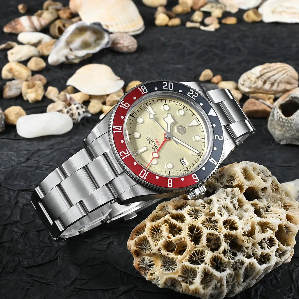 ★WeeklyDeal★San Martin NH34 BB58 GMT Watch SN0109 V2