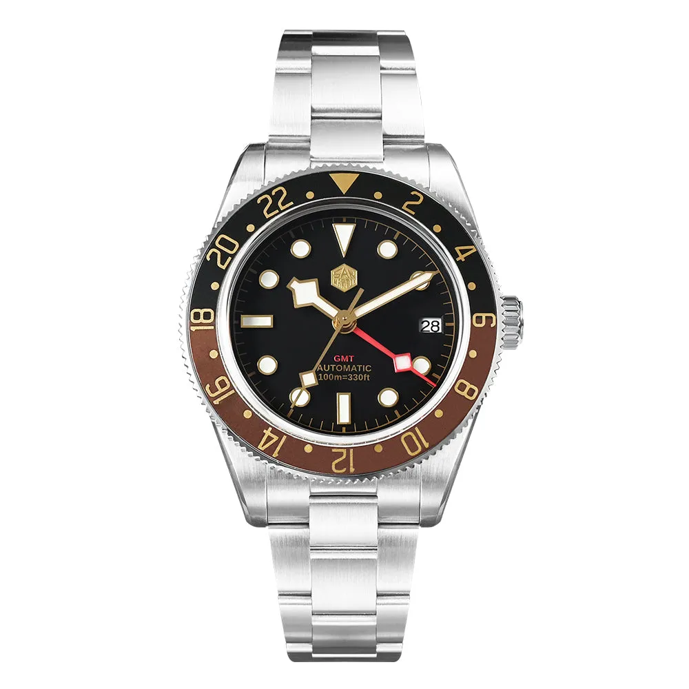 ★WeeklyDeal★San Martin NH34 BB58 GMT Watch SN0109 V2