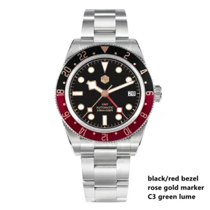 ★WeeklyDeal★San Martin NH34 BB58 GMT Watch SN0109 V2