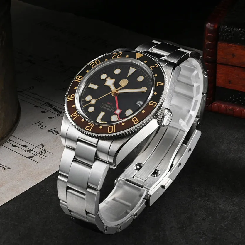 ★WeeklyDeal★San Martin NH34 BB58 GMT Watch SN0109 V2