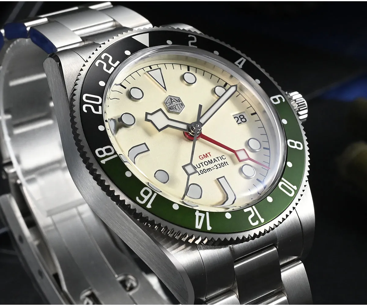 ★WeeklyDeal★San Martin NH34 BB58 GMT Watch SN0109 V2