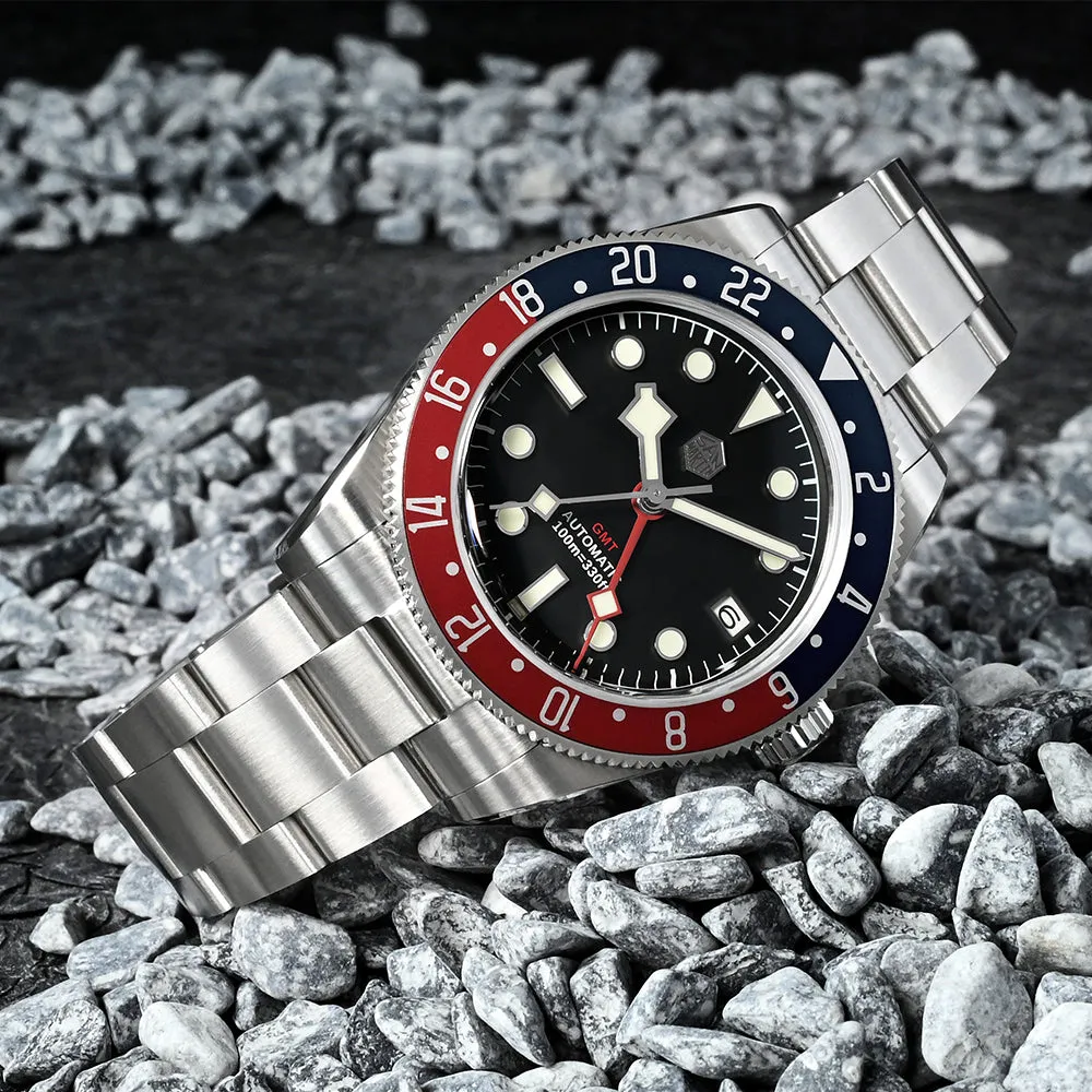 ★WeeklyDeal★San Martin NH34 BB58 GMT Watch SN0109 V2