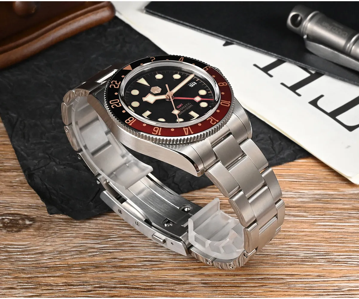 ★WeeklyDeal★San Martin NH34 BB58 GMT Watch SN0109 V2