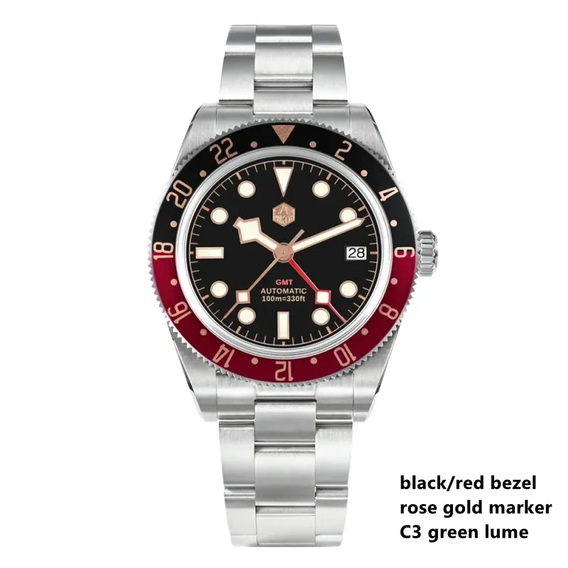★WeeklyDeal★San Martin NH34 BB58 GMT Watch SN0109 V2