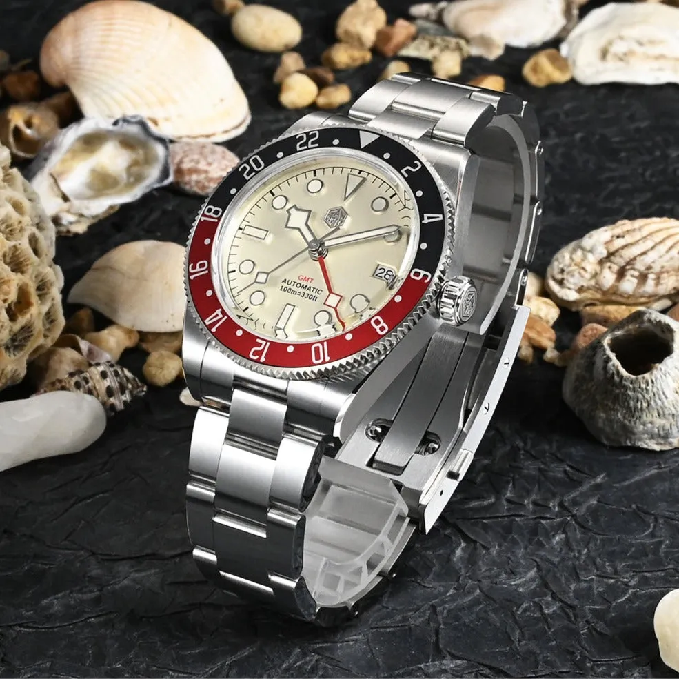 ★WeeklyDeal★San Martin NH34 BB58 GMT Watch SN0109 V2