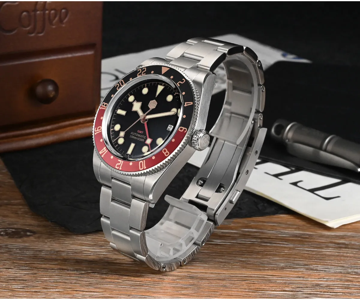 ★WeeklyDeal★San Martin NH34 BB58 GMT Watch SN0109 V2
