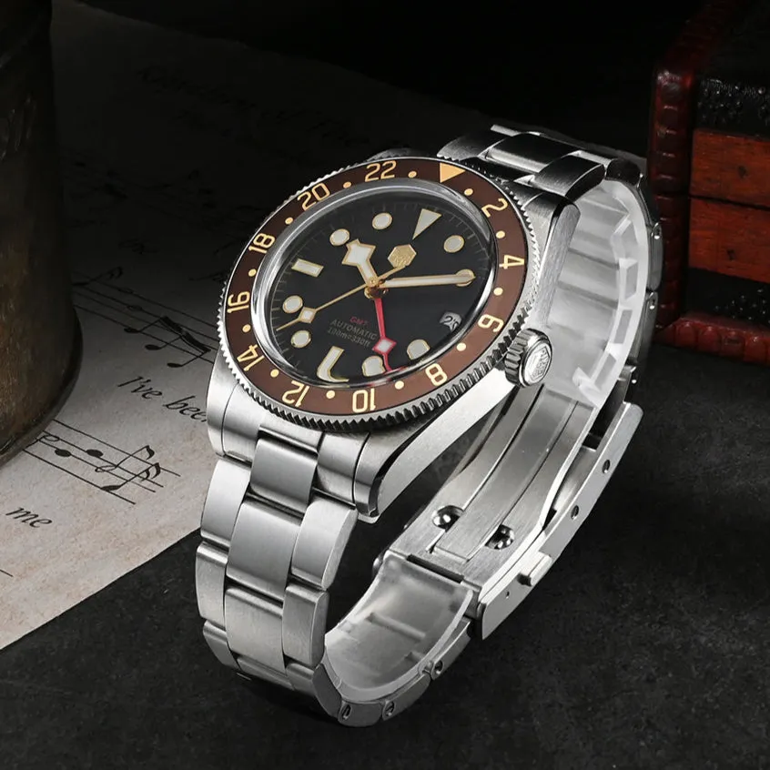 ★WeeklyDeal★San Martin NH34 BB58 GMT Watch SN0109 V2