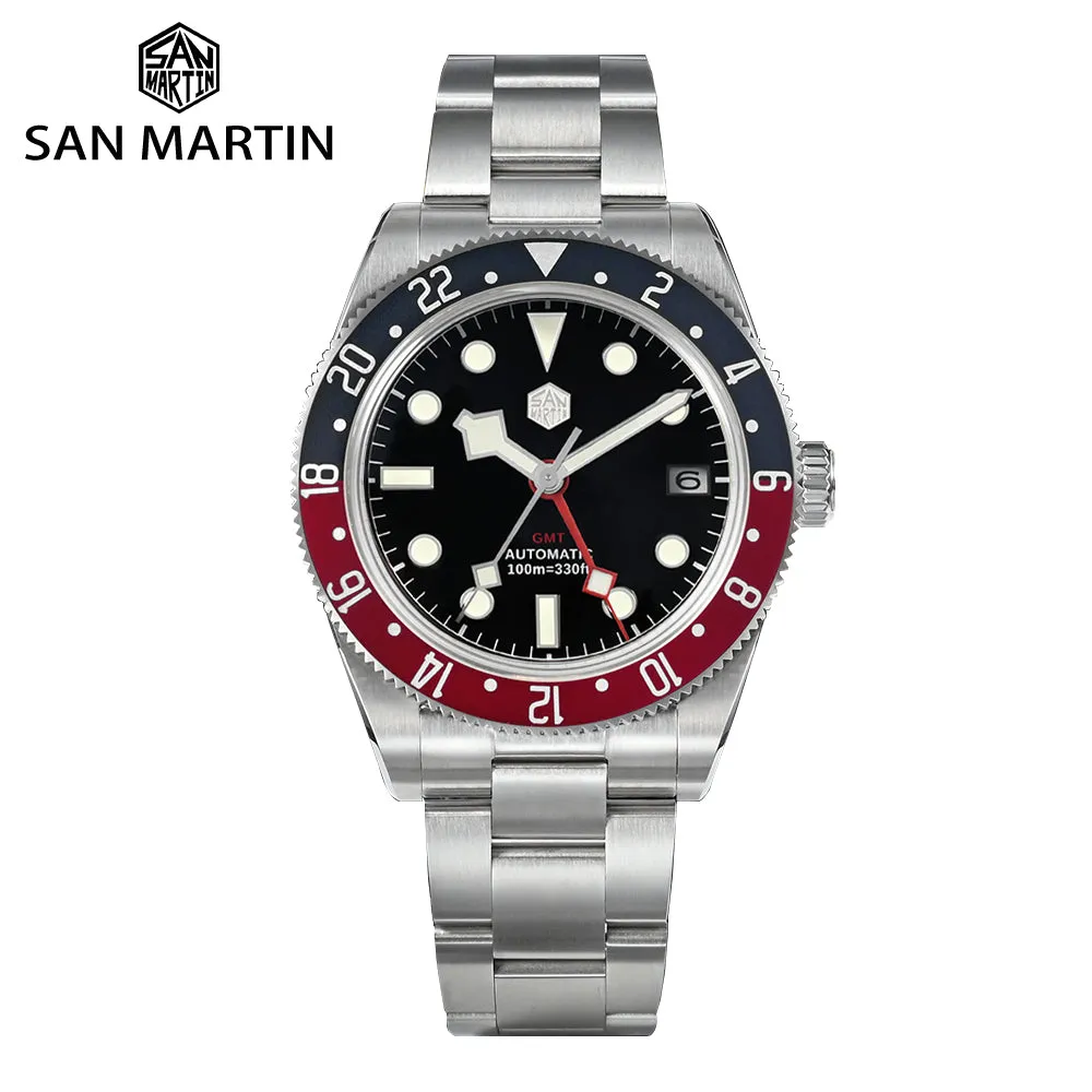 ★WeeklyDeal★San Martin NH34 BB58 GMT Watch SN0109 V2