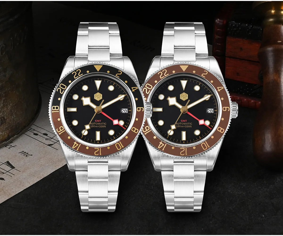 ★WeeklyDeal★San Martin NH34 BB58 GMT Watch SN0109 V2