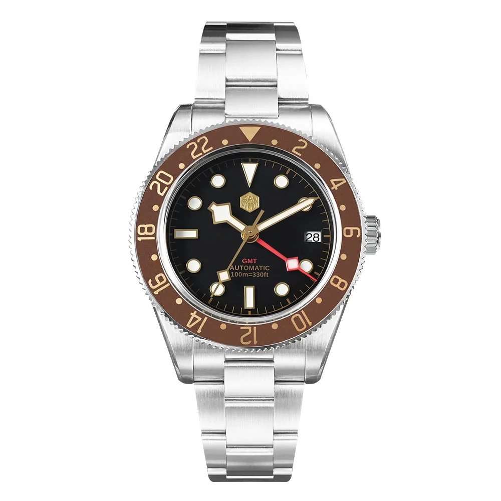 ★WeeklyDeal★San Martin NH34 BB58 GMT Watch SN0109 V2