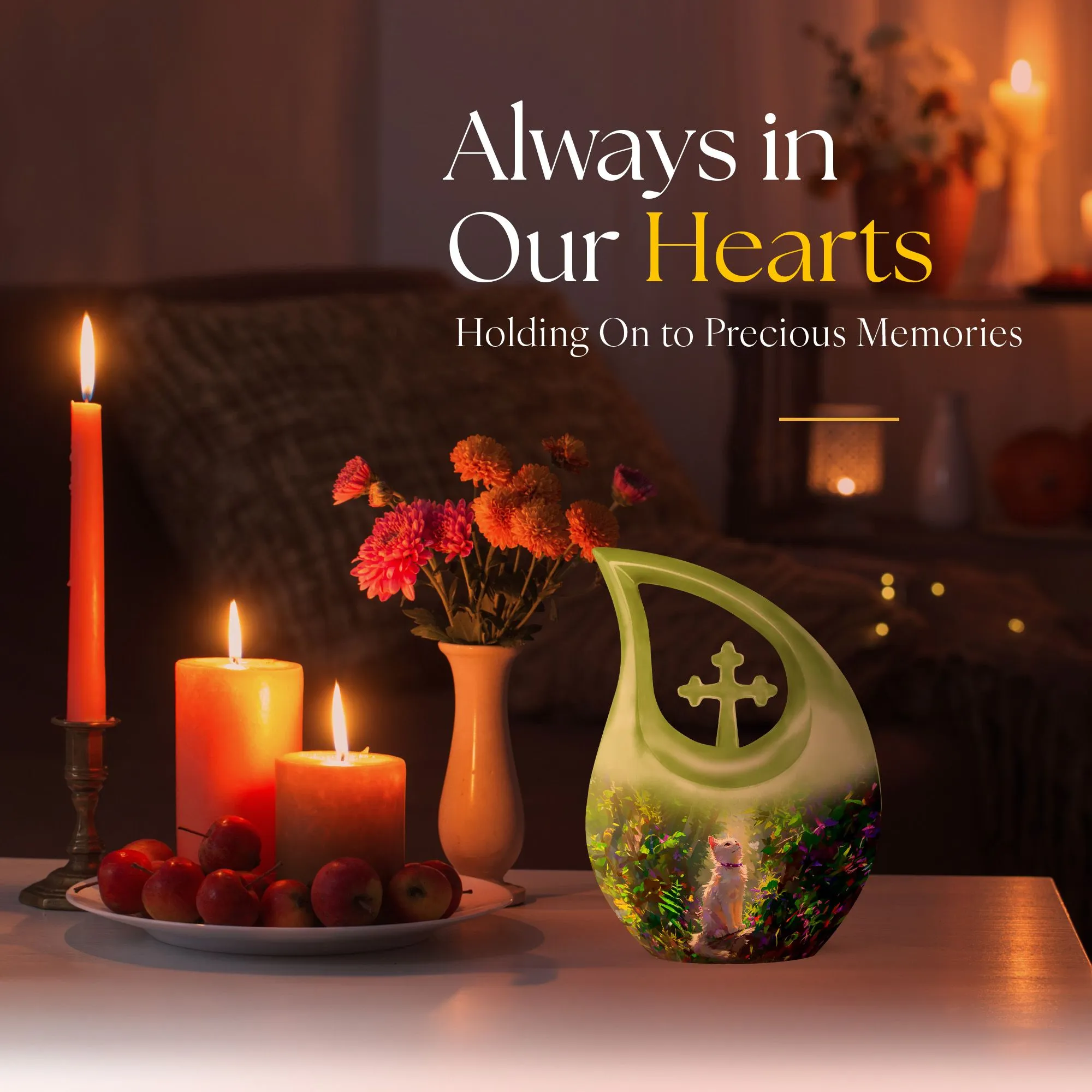 White Cat Urn - Premium Selection for Cherished Memories