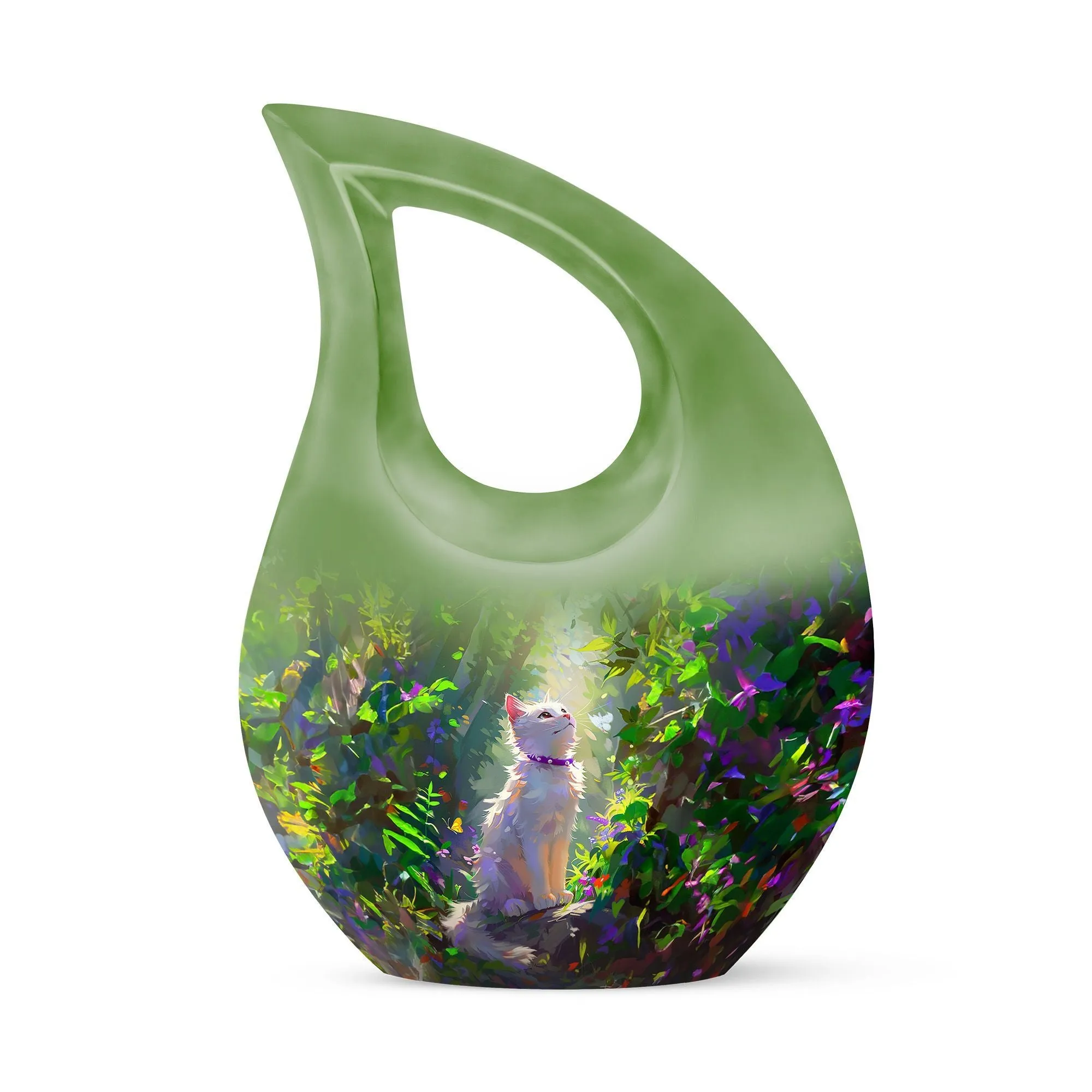 White Cat Urn - Premium Selection for Cherished Memories