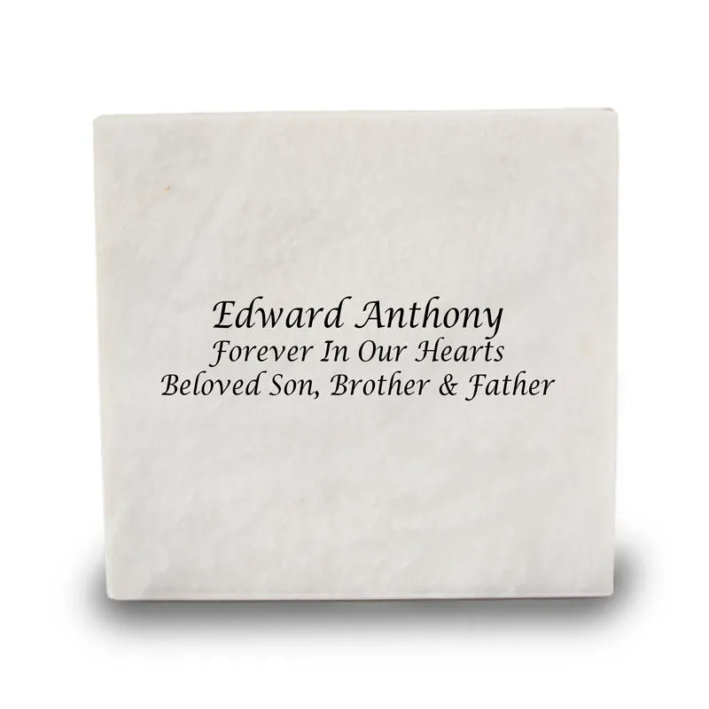 White Marble Cremation Box