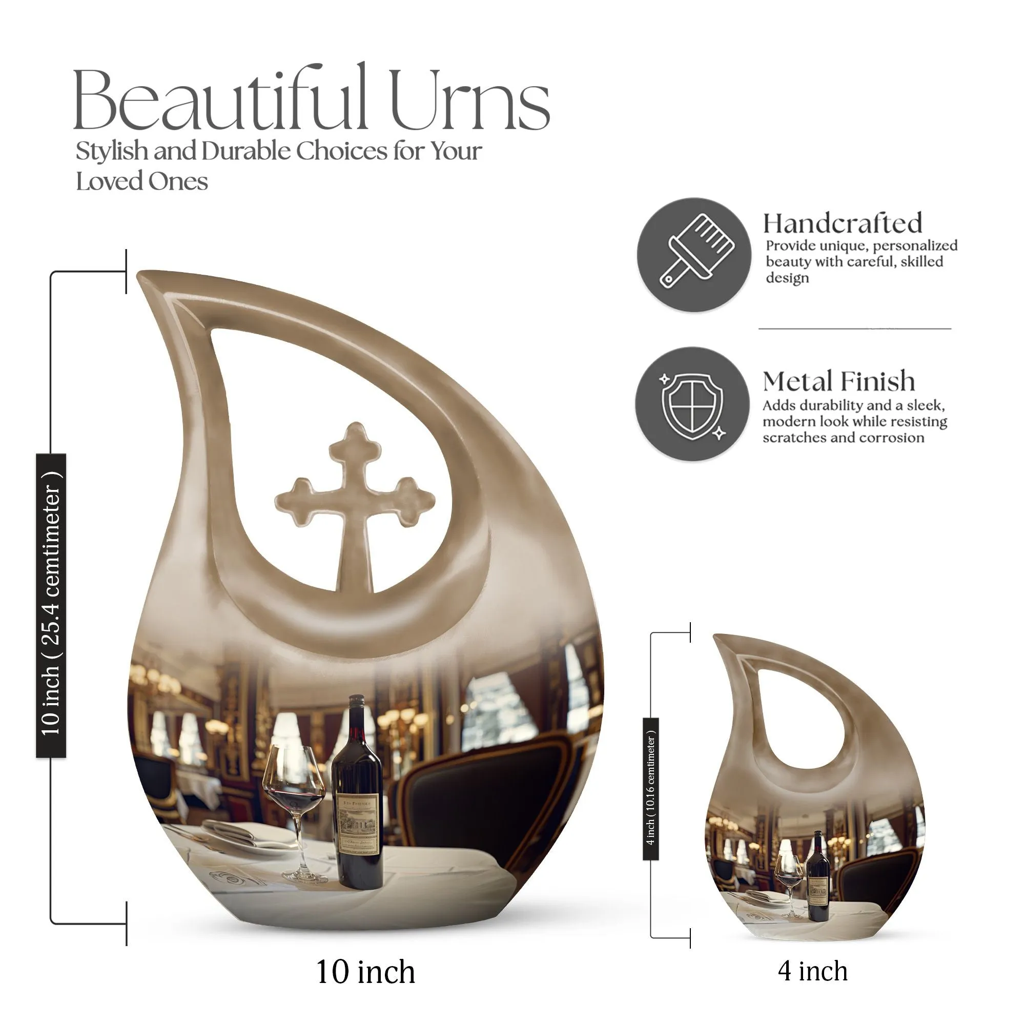 Wine-hued Memorial Urn: A Loving Remembrance for Departed Souls