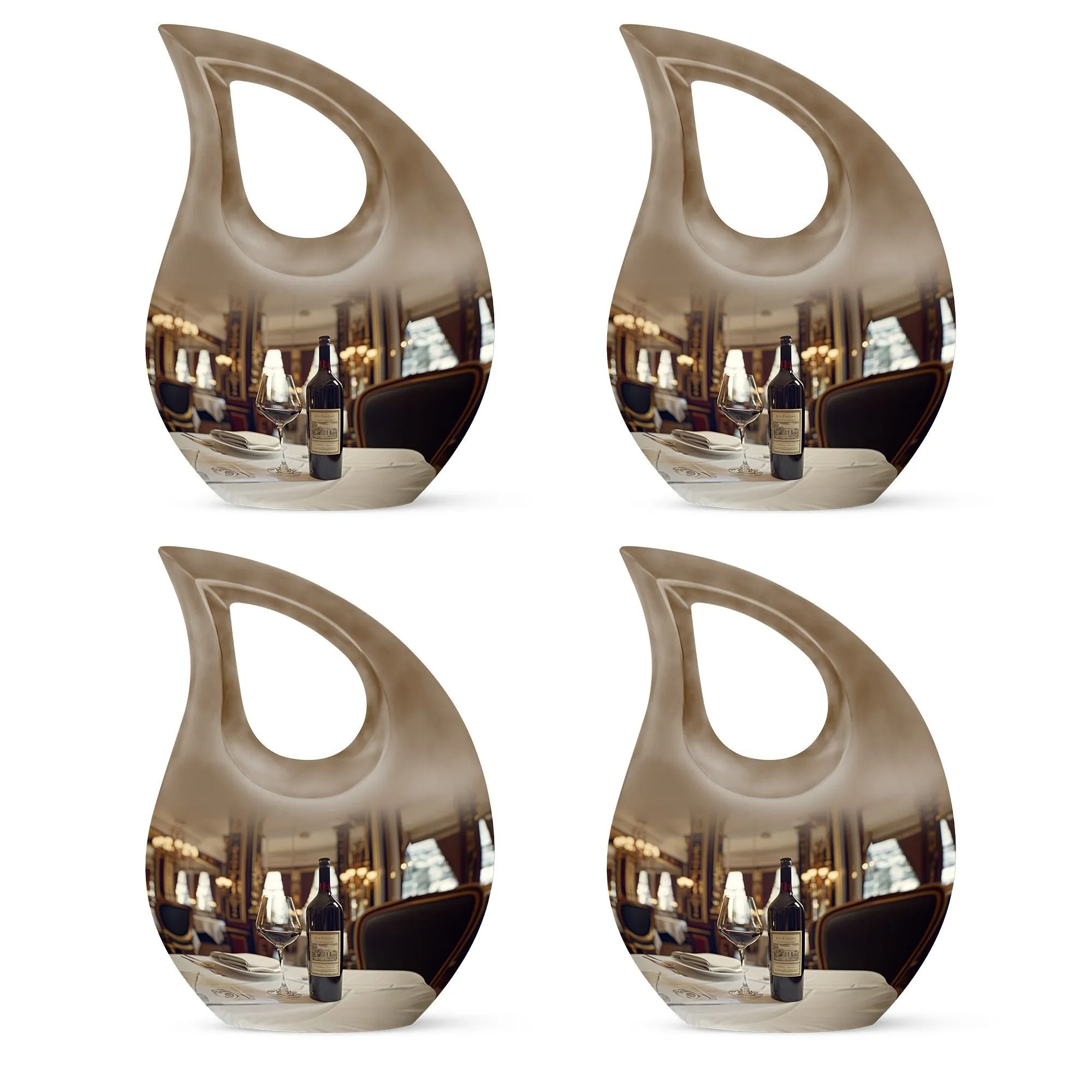 Wine-hued Memorial Urn: A Loving Remembrance for Departed Souls
