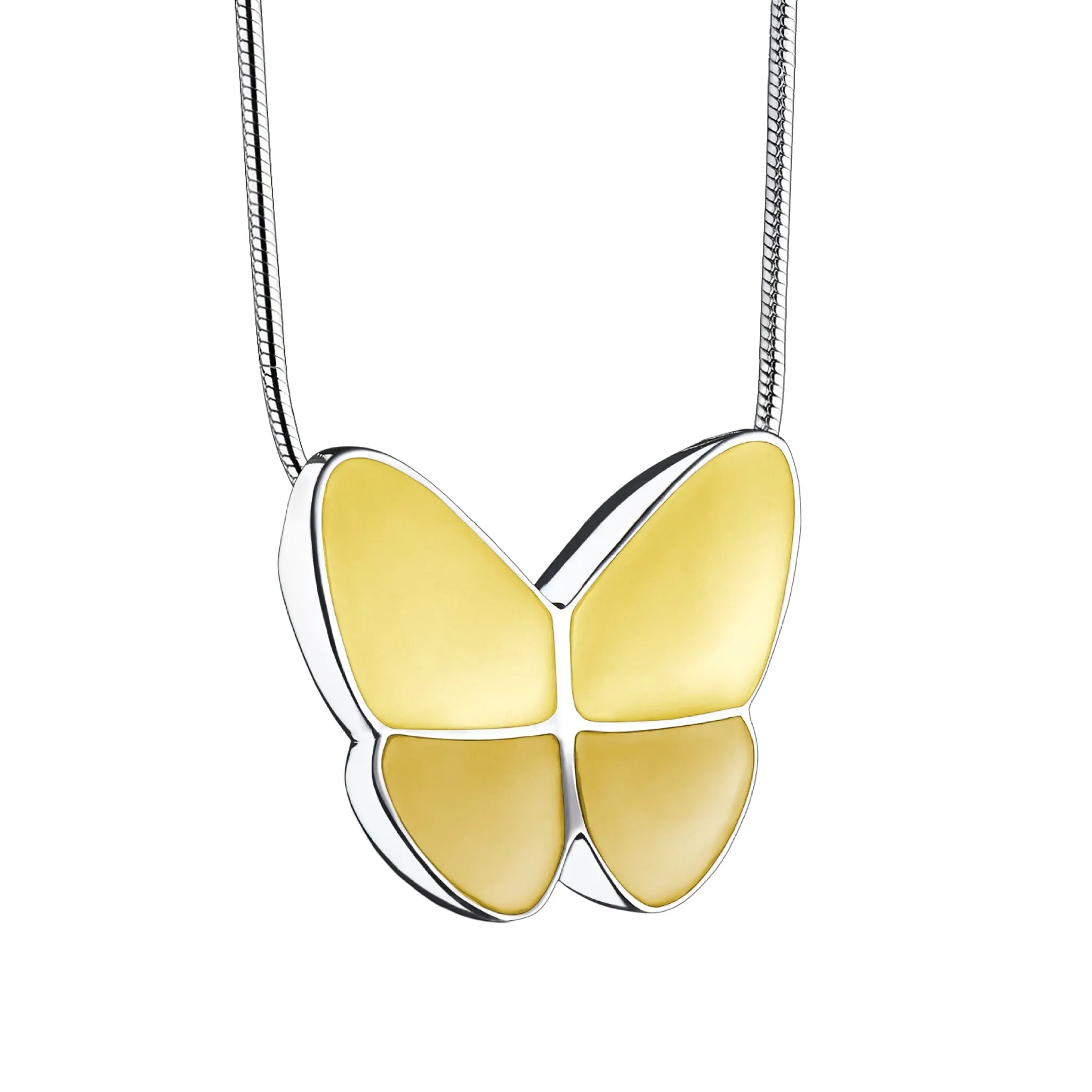 Wings of Hope Butterfly Cremation Urn in Pearl Yellow