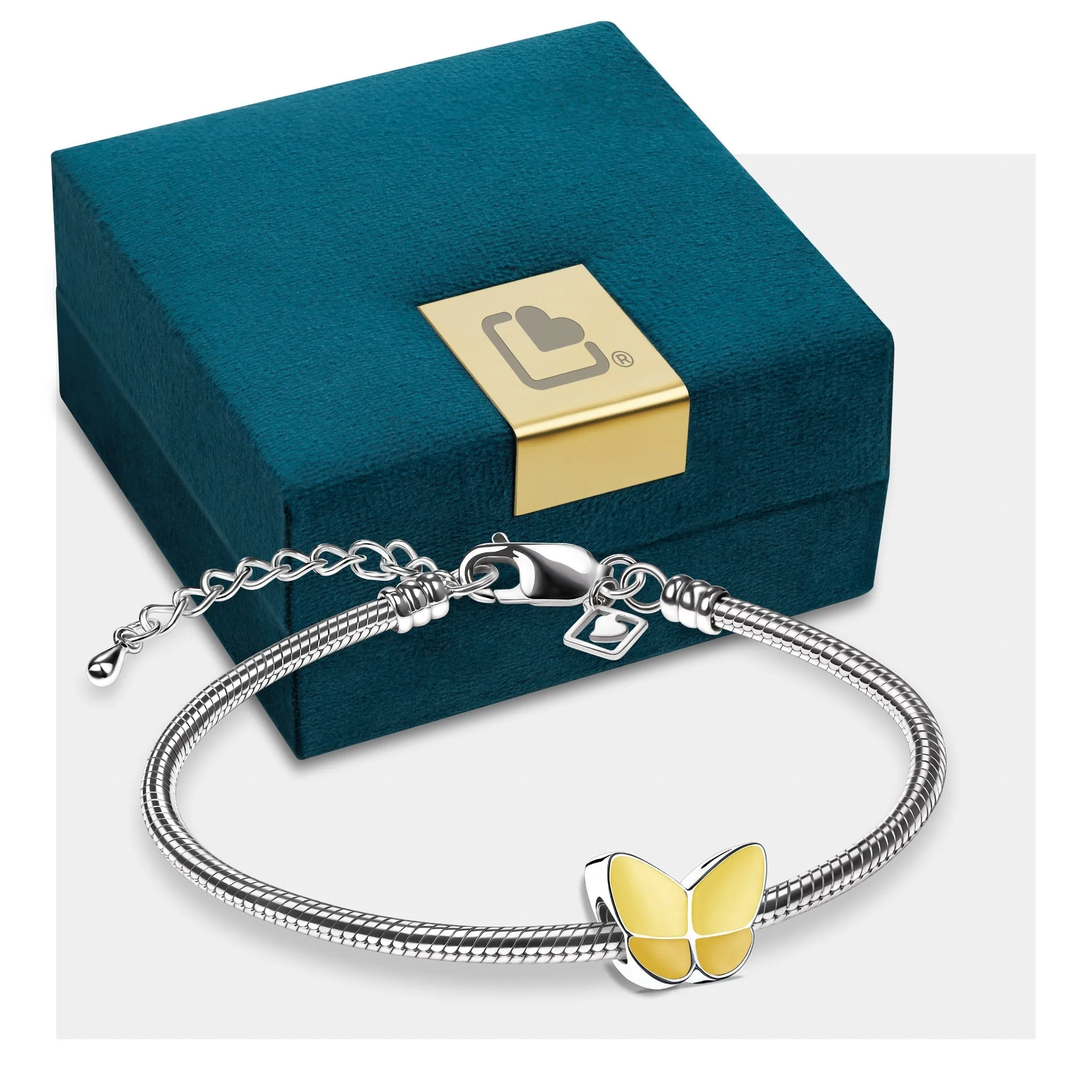 Wings of Hope Butterfly Cremation Urn in Pearl Yellow