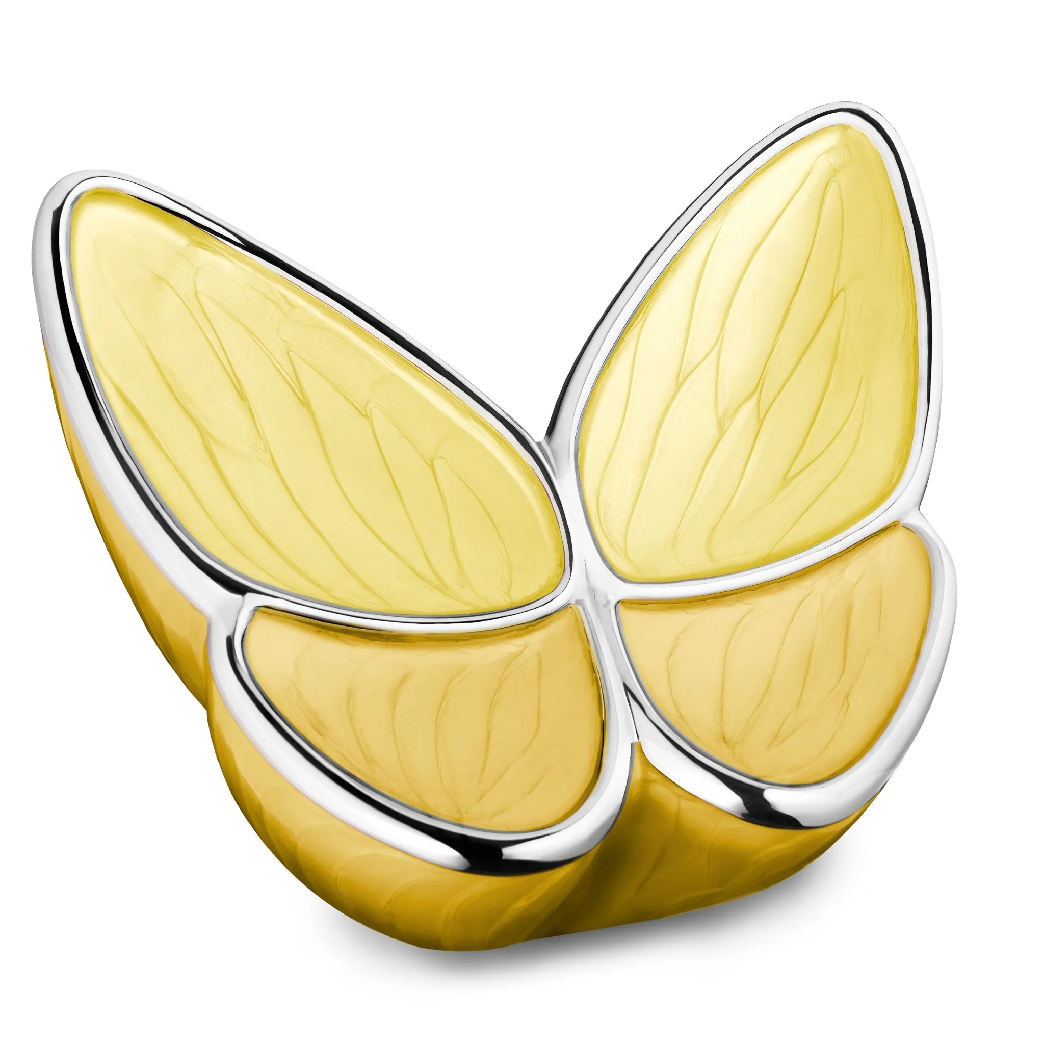 Wings of Hope Butterfly Cremation Urn in Pearl Yellow