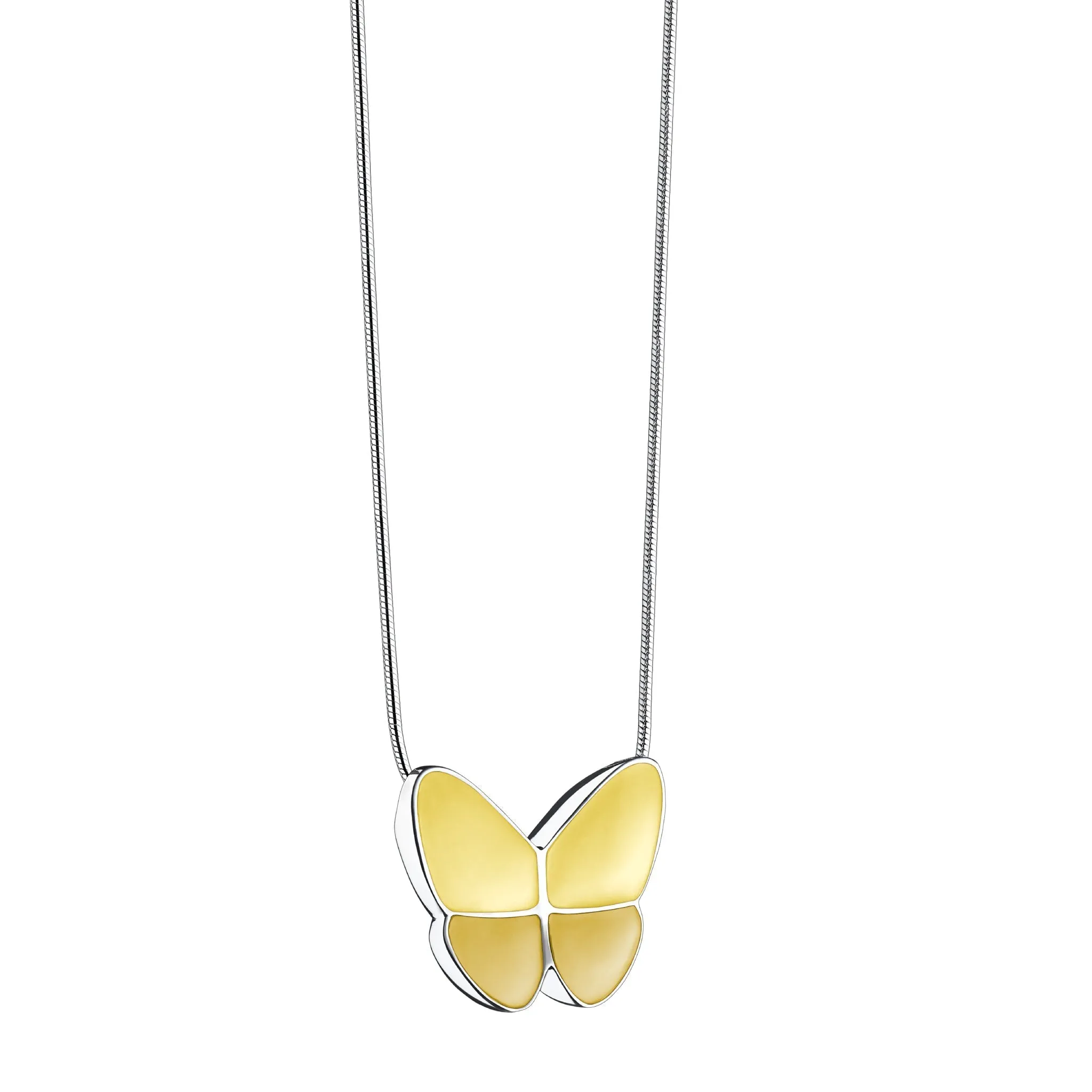 Wings of Hope Butterfly Cremation Urn in Pearl Yellow