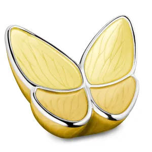 Wings of Hope Butterfly Cremation Urn in Pearl Yellow