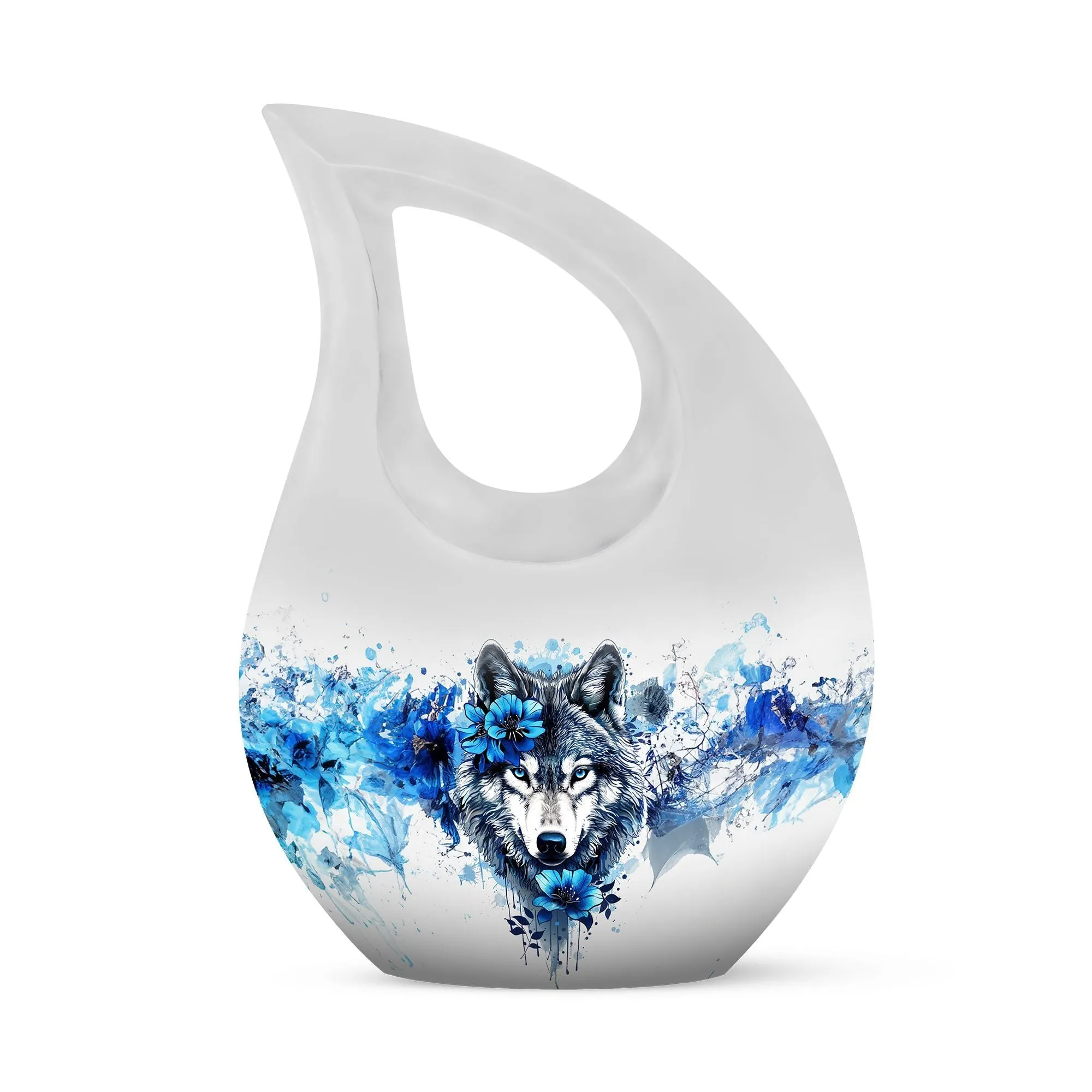 Wolf's Embrace - Solemn Keepsake Memorial Urn for Eternal Peace