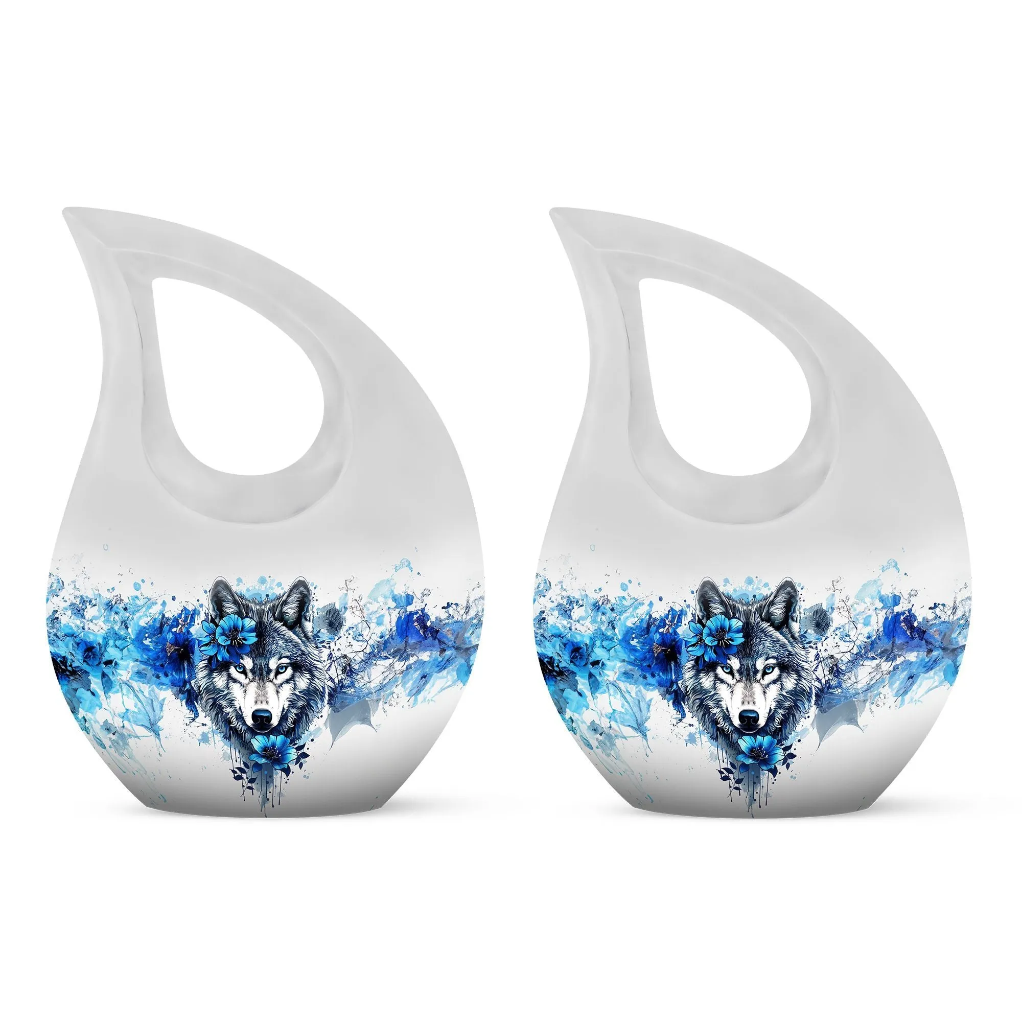 Wolf's Embrace - Solemn Keepsake Memorial Urn for Eternal Peace