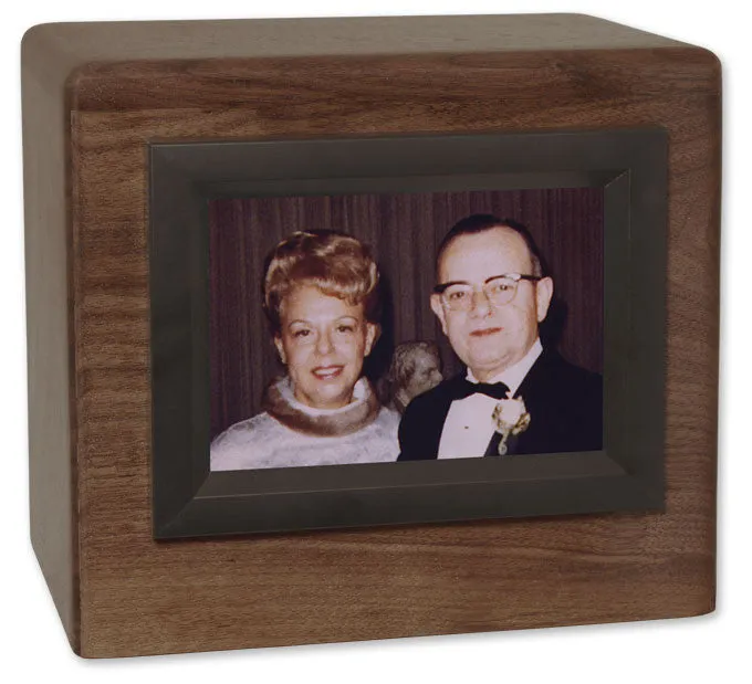 Wooden Picture Frame Companion Urn with 5x7 Photo Frame