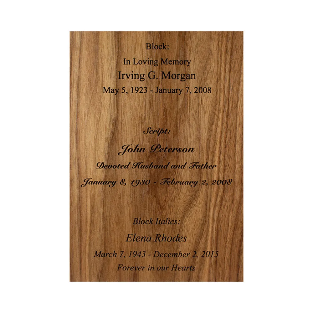 Wooden Picture Frame Companion Urn with 5x7 Photo Frame