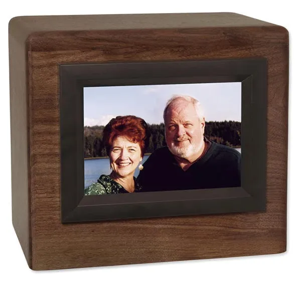 Wooden Picture Frame Companion Urn with 5x7 Photo Frame