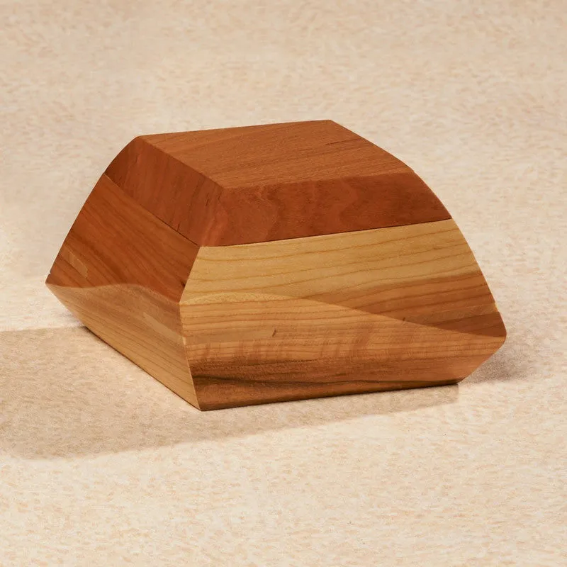 Woodsculpt Hand Carved Cherry Wood Cremation Urn