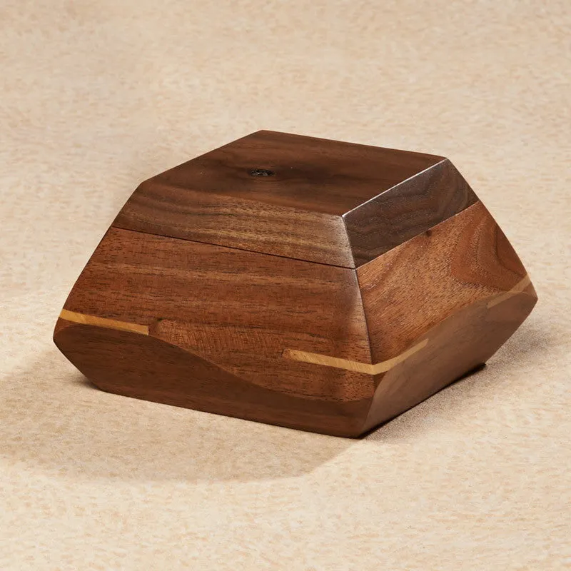 Woodsculpt Hand Carved Walnut Wood Cremation Urn