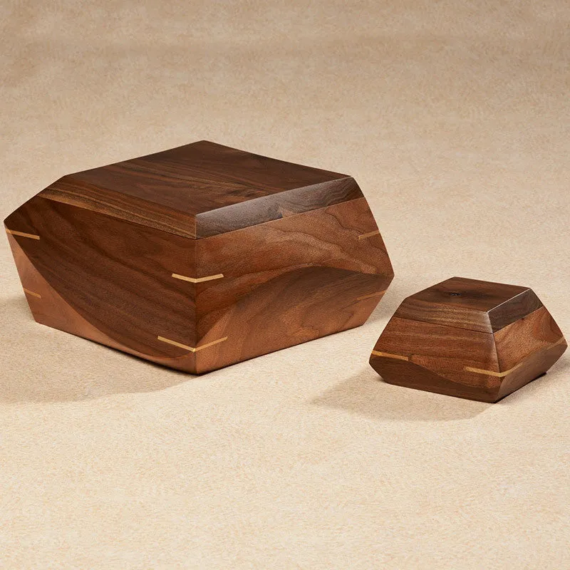 Woodsculpt Hand Carved Walnut Wood Cremation Urn