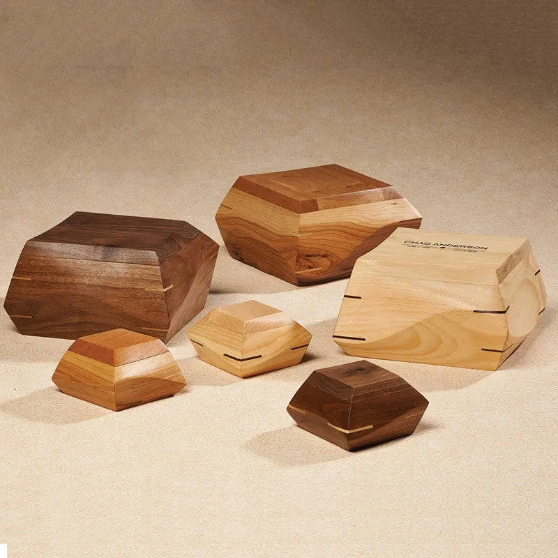 Woodsculpt Hand Carved Walnut Wood Cremation Urn