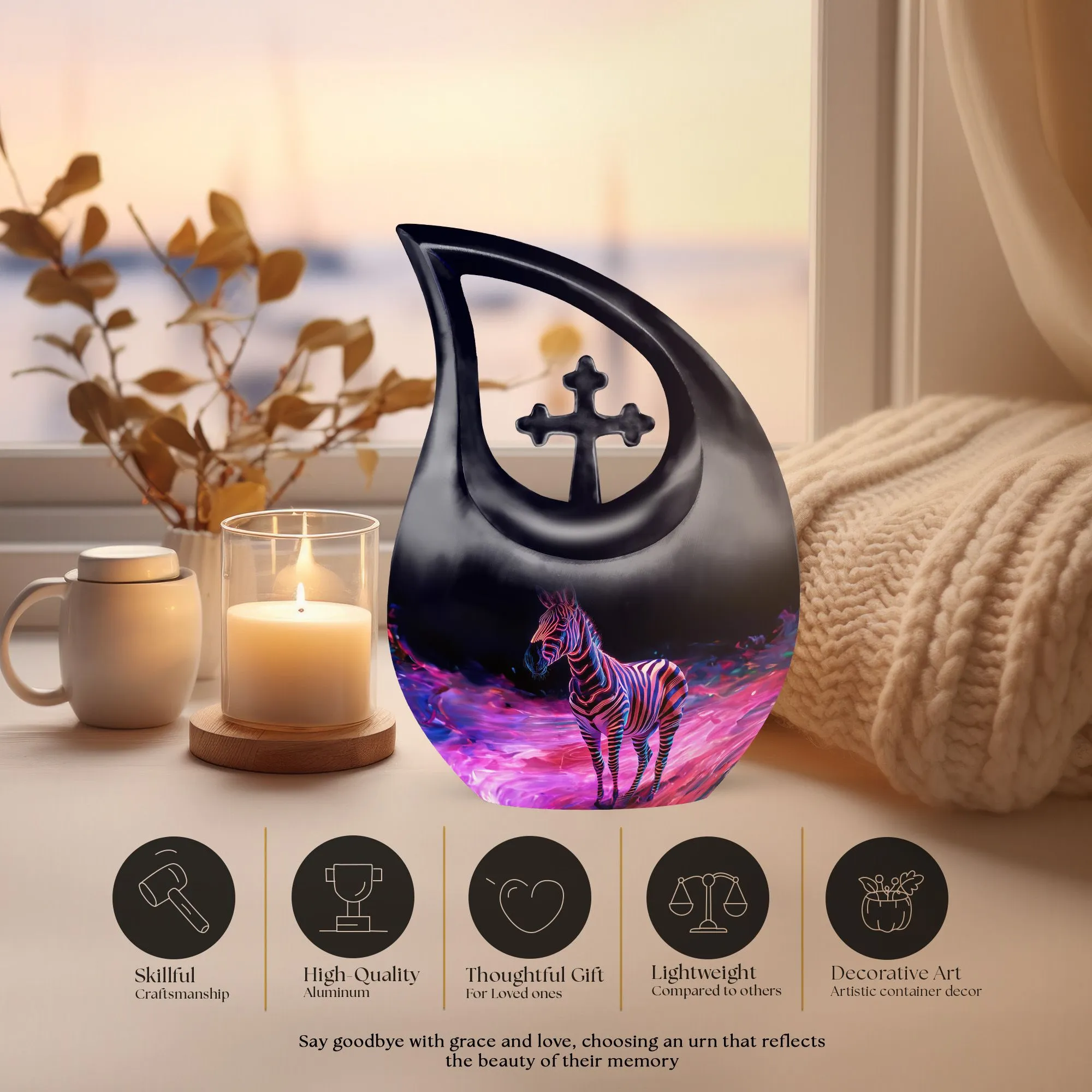 Zebra Tribute: Supreme & Homage Paying Memorial Urn