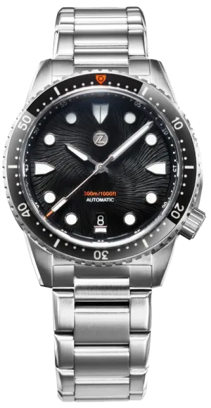 Zelos Mako 300m Diver Satin Black