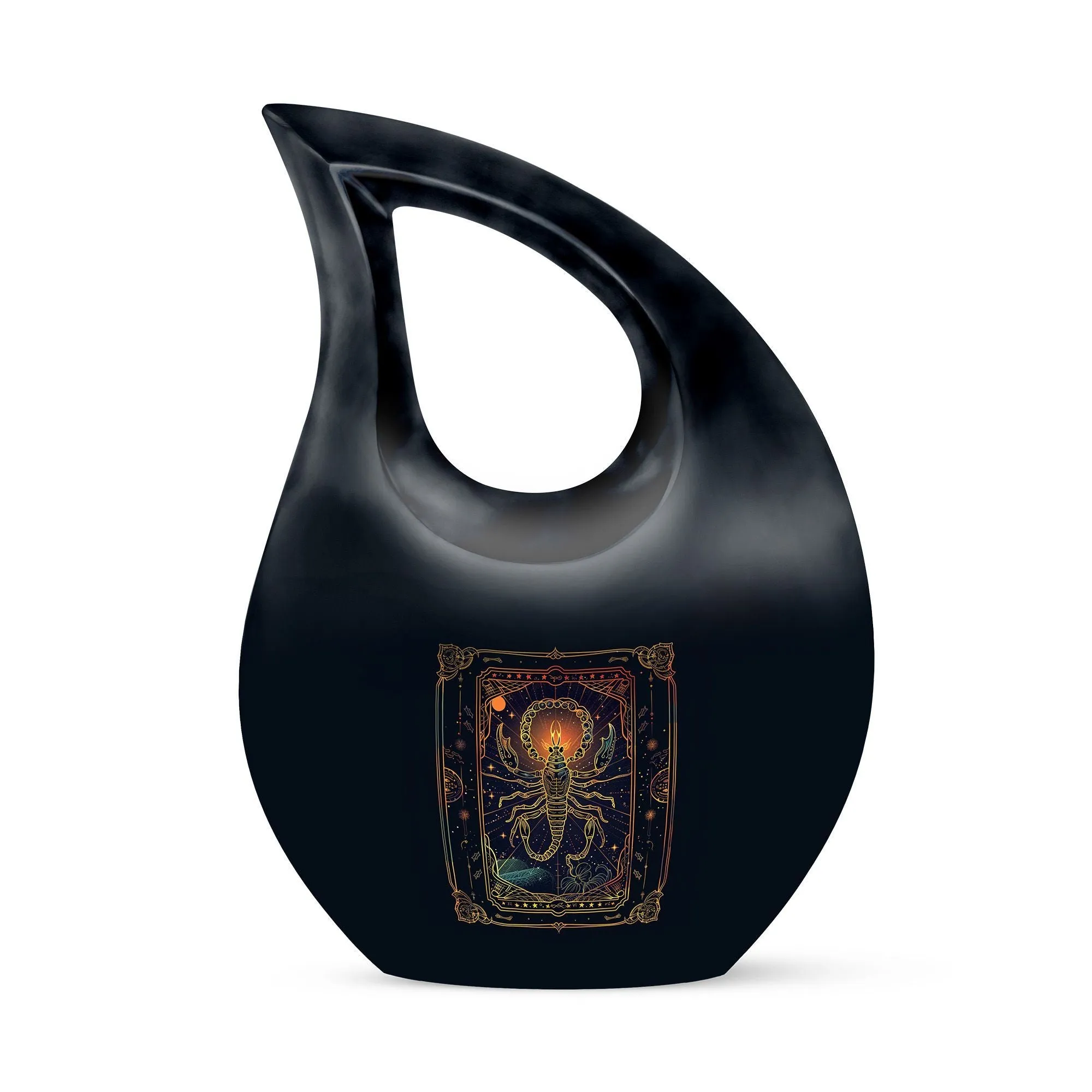 Zodiac Cross Drop Memorial Urn - Funeral Elegance for Endearing