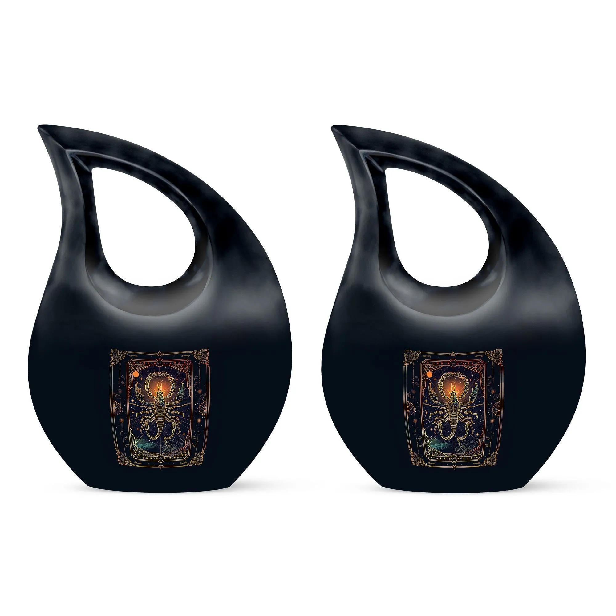 Zodiac Cross Drop Memorial Urn - Funeral Elegance for Endearing